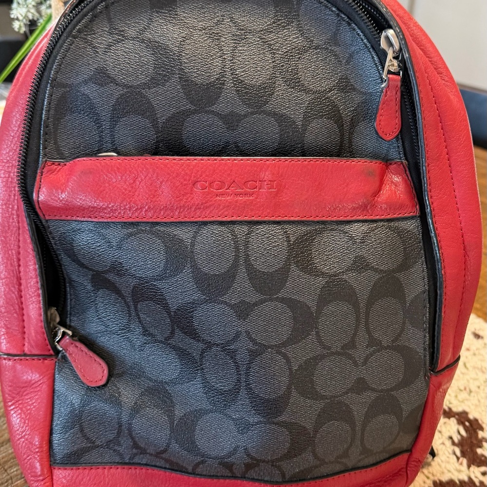 Coach Black and Red Men's Bag